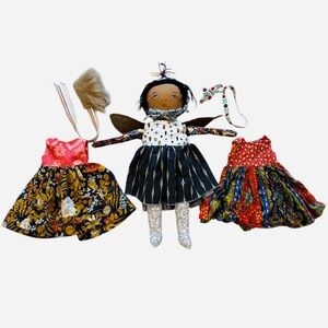 Handmade soft doll clothing accessories set